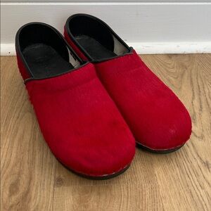 Bjork Red Cowhide‎ Professional Clogs Size 39 40